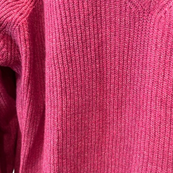Old Navy Deep V Ribbed Sweater‎ | Pink Cotton Blend XL NWT - Picture 4 of 5